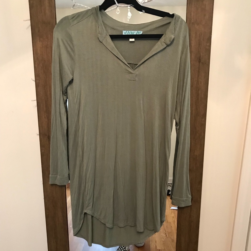 Light army green dress